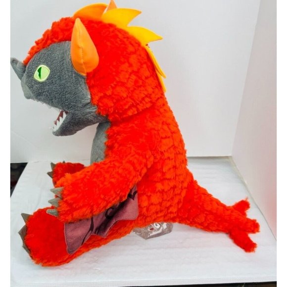 Build-a-Bear Great Wolf Lodge Magiquest 16" Plush Charlock Red Dragon Glow dark - Picture 7 of 15